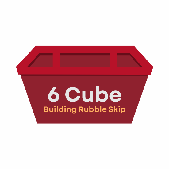6 Cube Building Rubble Skip